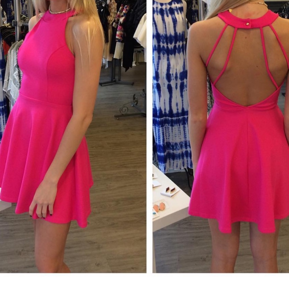 Hot pink dress